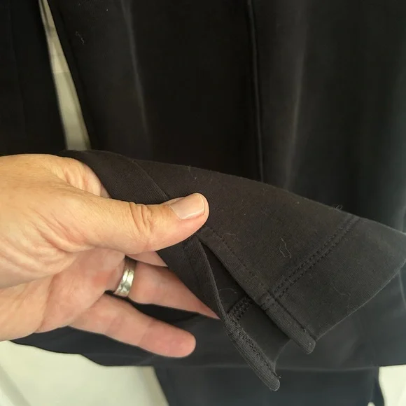 GUC Old Navy high rise wide leg dynamic fleece black pant Small Petite - Picture 5 of 12